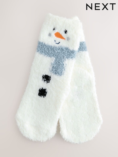 White Snowman Christmas Cosy Socks 1 Pack (H23160) | £4.50 - £6.50