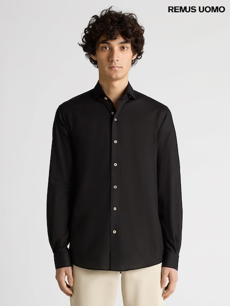 Remus Uomo Black Blend Shirt (H23171) | £70