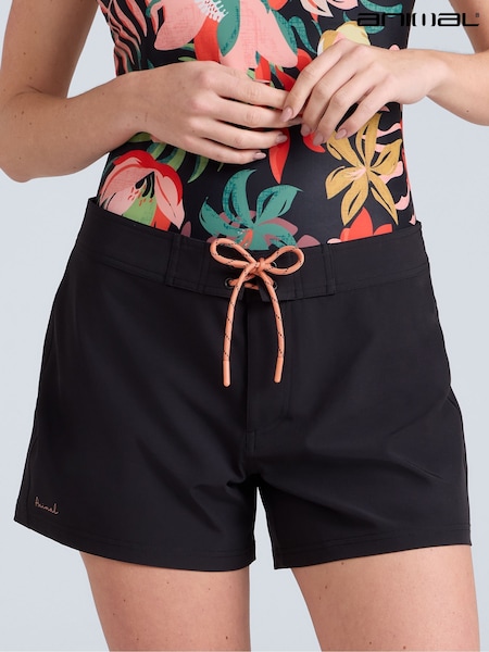 Animal Black Womens Aurora Mini Quick Drying Boardshorts (H23204) | £39
