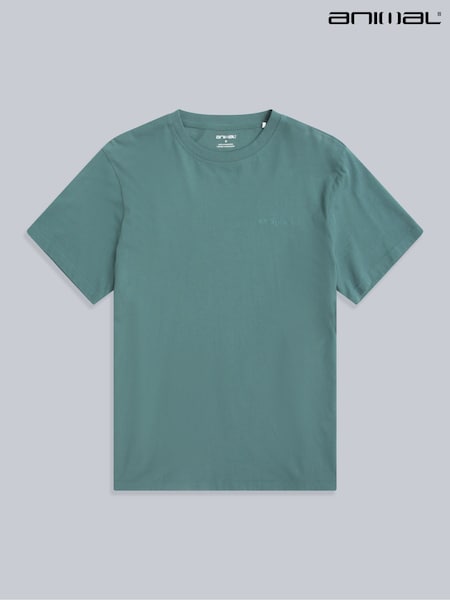 Animal Green Mens Icon Plain 100% Cotton T-Shirt (H23229) | £23