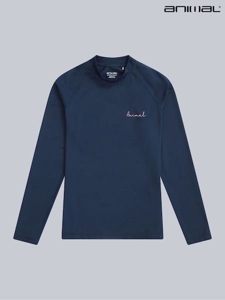 Animal Blue Womens Lillie Long Sleeve Quick Drying Rash Vest (H23240) | £45