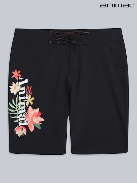 Animal Black Womens Nora Classic Quick Drying Board Shorts (H23254) | £44