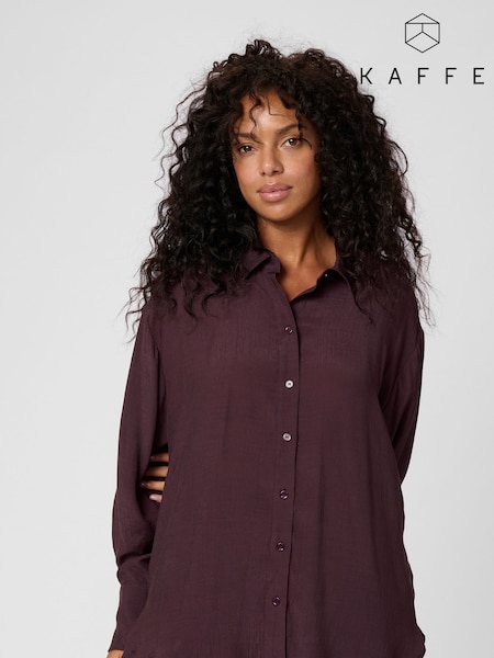 Kaffe Red KAanja Long Sleeve Shirt (H23291) | £50