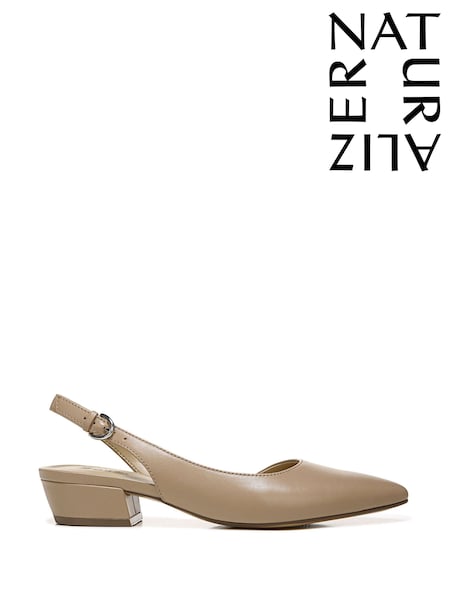 Naturalizer Wide Fit Banks Brown Slingback Shoes (H23359) | £100