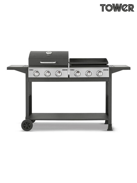 Tower Black Goucho Six Burner Gas BBQ (H23448) | £500