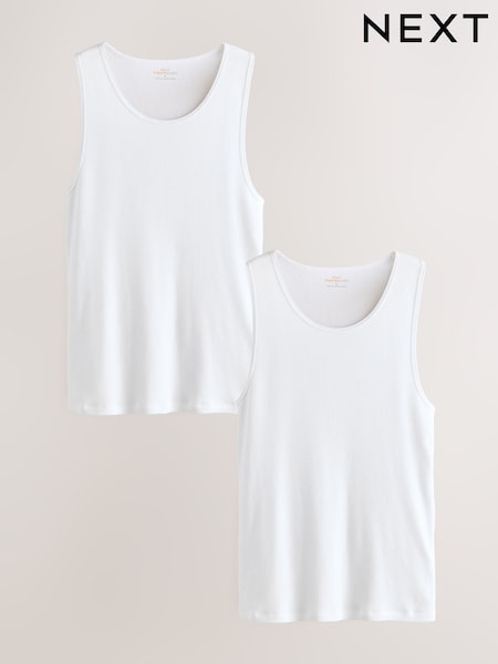 White Thermogen Vests 2 Pack (H23575) | £26
