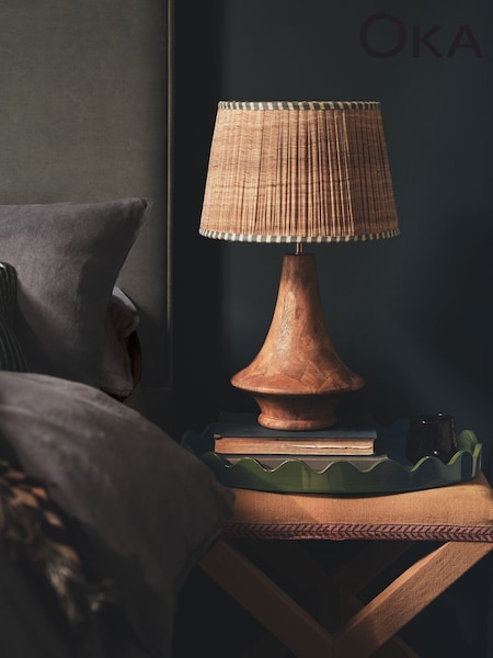 Oka Green Elgin Lampshade 35cm (H23599) | £125
