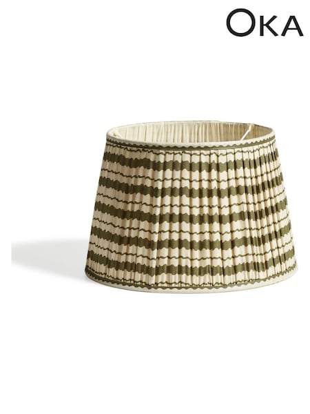 Oka Green Hurley Lampshade 35cm (H23607) | £125