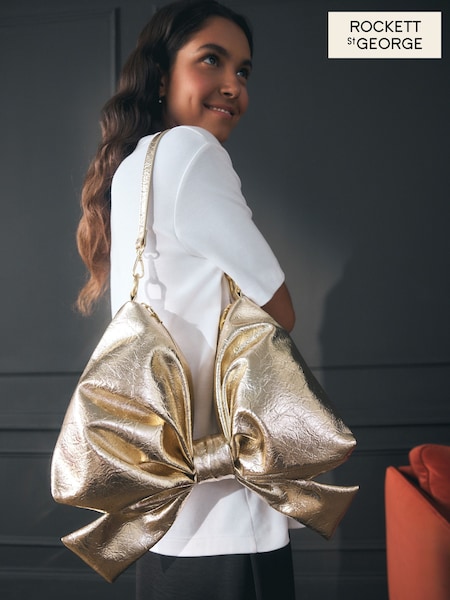 Rockett St George Gold Bow Cross-Body Bag (H23686) | £39
