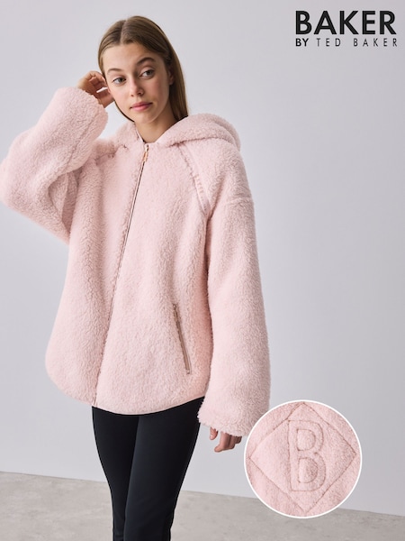 Baker by Ted Baker Zip-Through Hooded Borg Fleece Jacket (H23838) | £40 - £45