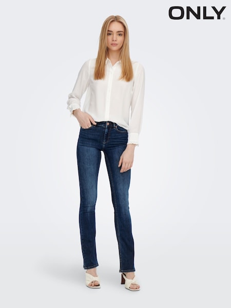 ONLY Blue Mid Waist Flared Jeans (H24042) | £38