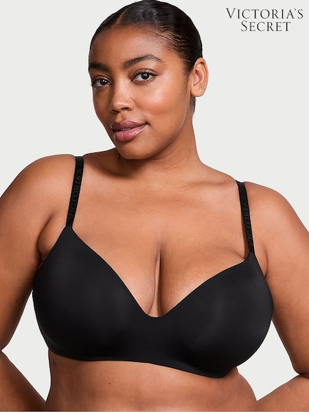 Victoria's Secret Black Strap Lightly Lined Non Wired Logo Bra (H24075) | £35