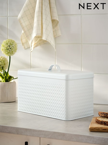 White Oakley Bread Bin (H24218) | £20