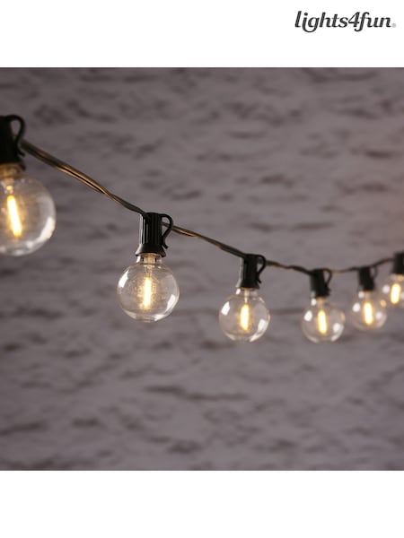 Lights4fun Warm White 20 LED Festoon Lights with Mini Stakes (H24371) | £35