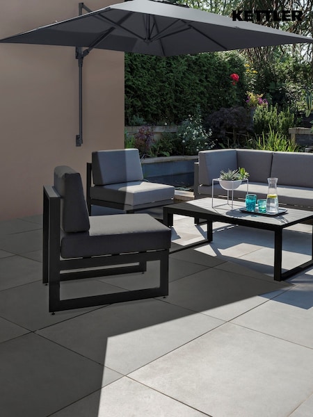 Kettler Natural Wall Mounted Free Arm 25m Square Parasol (H24474) | £183