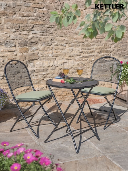 Kettler Sage Green Café Roma Iron Set with Sage Seat Pad Cushion (H24475) | £242