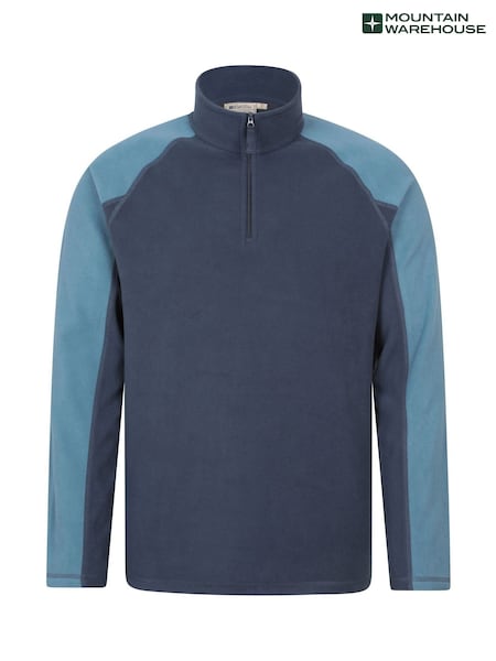 Mountain Warehouse Blue Mens Ashbourne II Half Zip Fleece (H24487) | £22