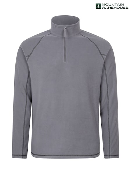 Mountain Warehouse Grey Mens Ashbourne II Half Zip Fleece (H24493) | £22