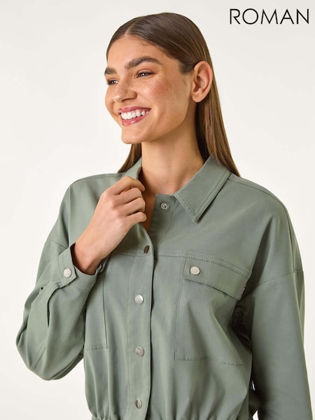Roman Green Utility Collared Pocket Jacket (H24633) | £58