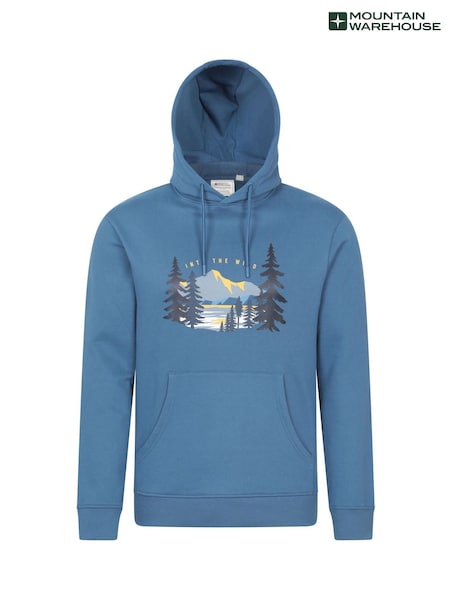 Mountain Warehouse Blue Into The Wild Mens Hoodie (H24690) | £35