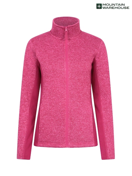 Mountain Warehouse Pink Womens Idris Panelled Fleece Jacket (H24696) | £45
