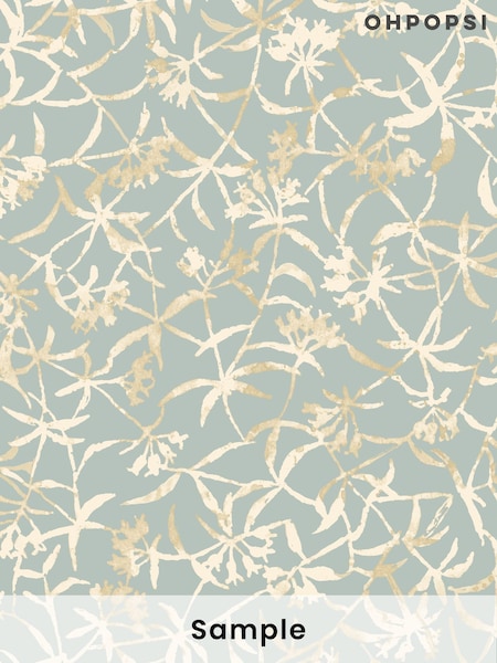 Ohpopsi Turkish Blue Entwine Wallpaper Sample (H24766) | £1