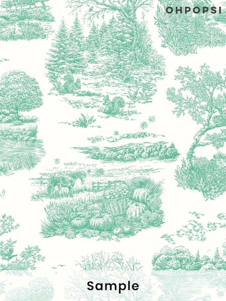 Ohpopsi Jade Eve Toile Wallpaper Sample (H24779) | £1