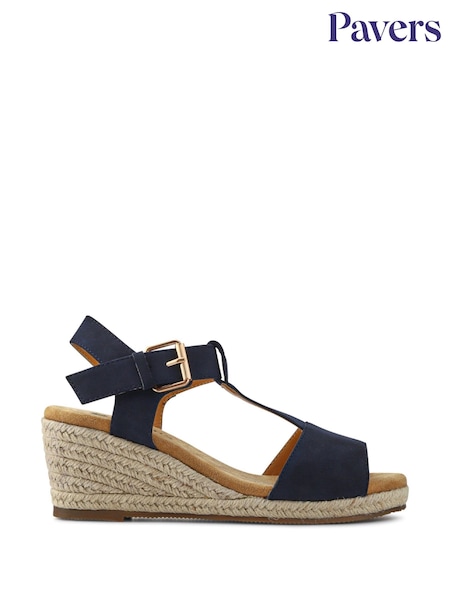 Pavers Blue Casual Buckled Espadrilles (H24935) | £35