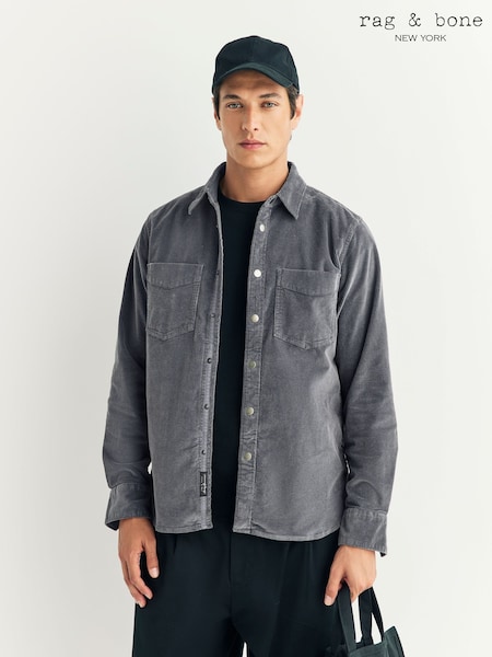 Rag & Bone Grey Corduroy Shirt (H24987) | £285