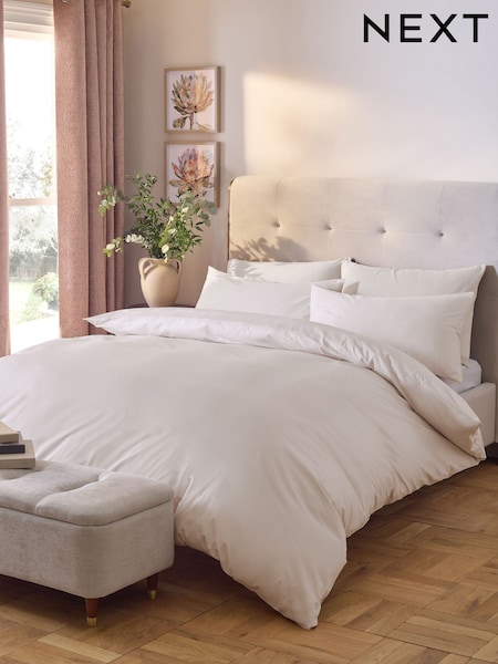 Natural Collection Luxe 200 Thread Count Egyptian Cotton Duvet Cover and Pillowcase Set (H25000) | £30 - £65