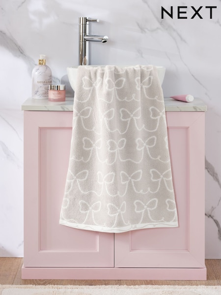 Natural Bow 100% Cotton Towel (H25017) | £8 - £18