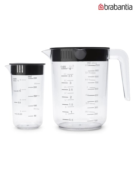 Brabantia Set of 2 Transparent Tasty+ Measuring Jugs (H25161) | £20