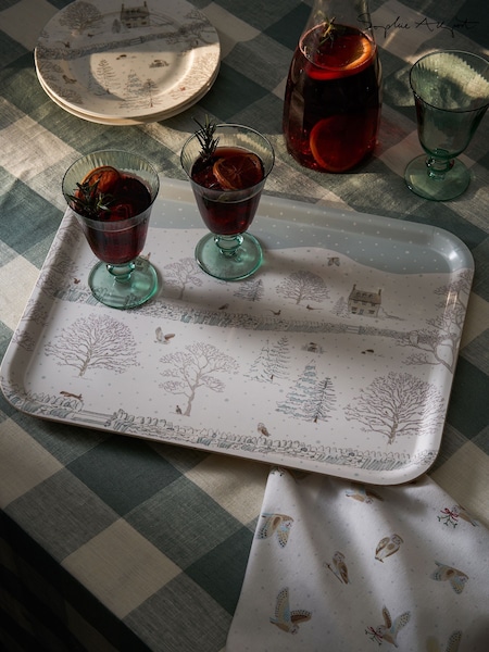 Sophie Allport Off White Snowy Cottage Serving Tray (H25204) | £39