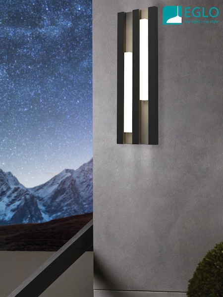 Eglo Black Fandina Outdoor LED Steel Wall Light (H25265) | £99