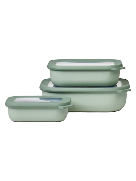 Mepal Nordic Sage Cirqula Rectangular 3 Piece Food Storage Set (H25324) | £34