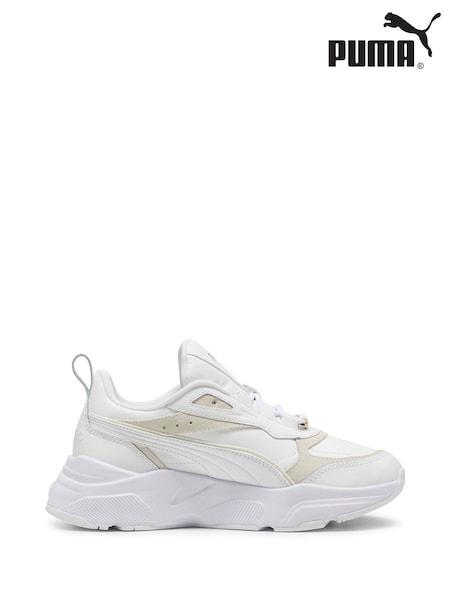 Puma White/Grey Womens Cassia Lux Sneakers (H25448) | £65