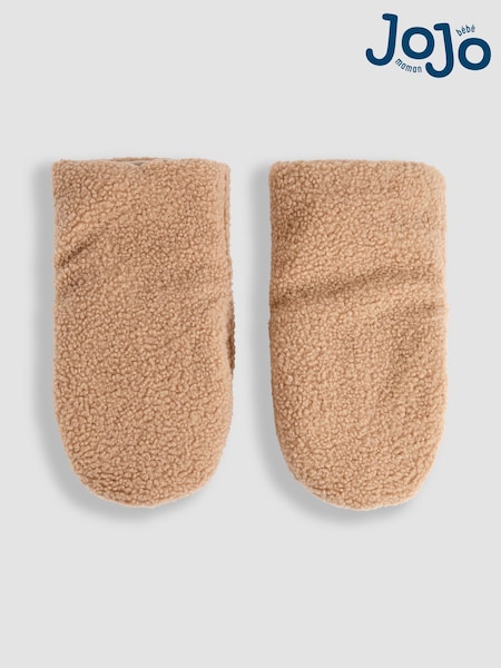 JoJo Maman Bébé Beige Borg Pram Gloves (H25571) | £28