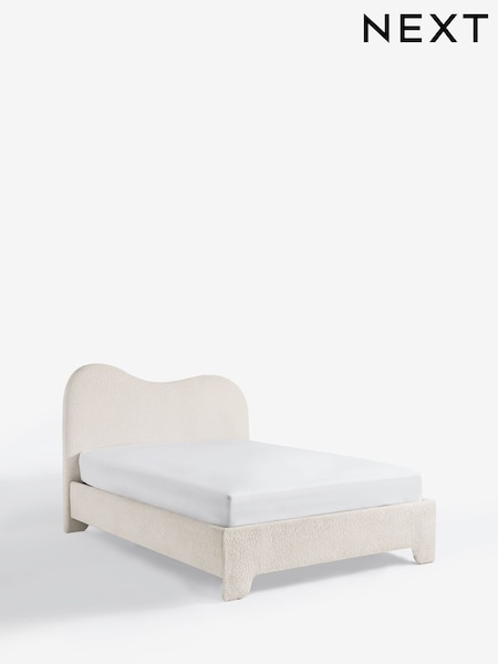 Linen Look Leopard Oyster Natural Elsie Upholstered Bed Frame (H25712) | £499 - £599
