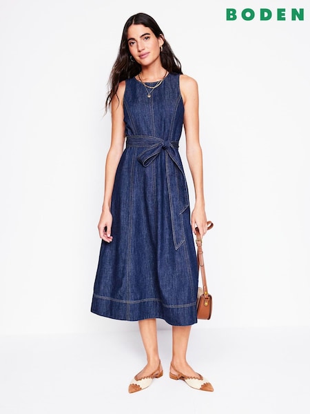 Boden Blue Sleeveless Denim Dress (H25837) | £136