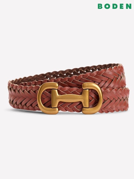 Boden Brown Woven Snaffle Belt (H25838) | £52