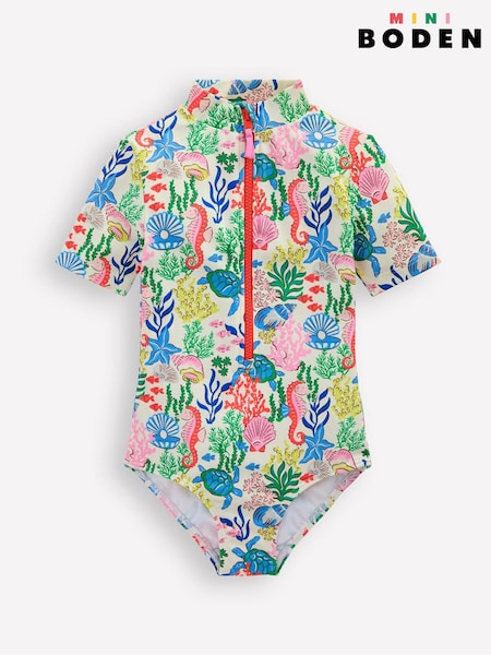 Boden Orange Short Sleeved Swimsuit (H25913) | £23 - £27