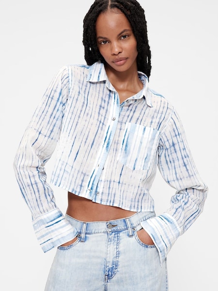 GapStudio Blue Voile Crop Shirt (H25947) | £50