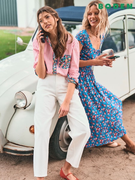 Boden Pink Sadie Relaxed 100% Cotton Shirt (H26018) | £80