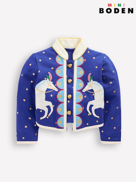 Boden Blue Appliqué Military 100% Cotton Jacket (H26047) | £55 - £59