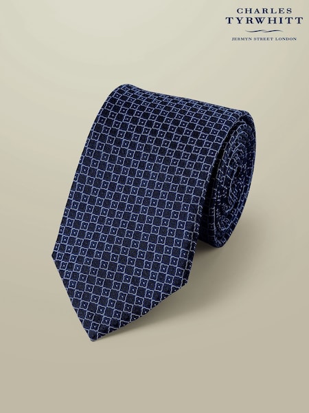 Charles Tyrwhitt Blue Stain Resistant Geo Tie (H26066) | £35