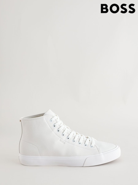 BOSS White Aiden Trainers (H26152) | £169