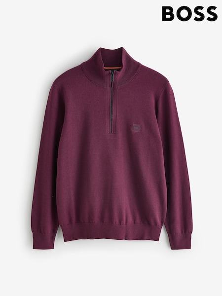 BOSS Red Kanobix Quarter Zip Logo Jumper (H26156) | £129