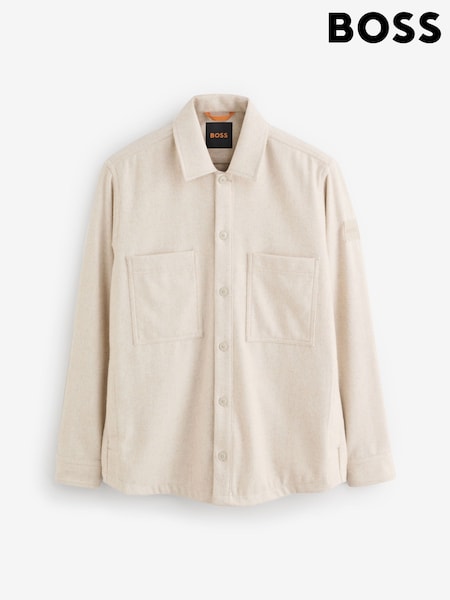 BOSS Natural Locky Button Through Overshirt (H26186) | £179