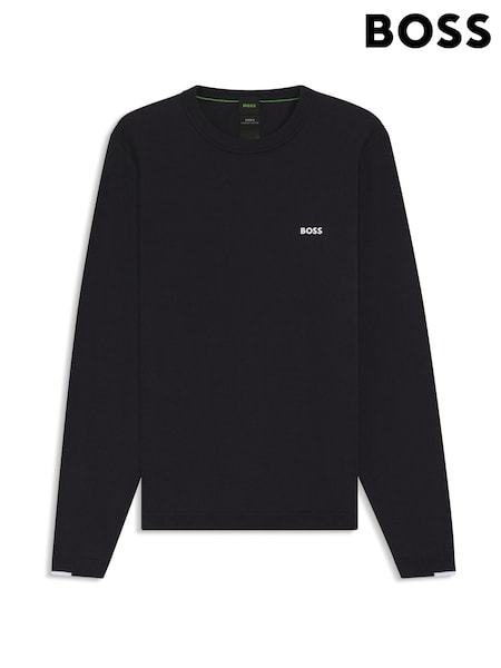 BOSS Blue Chrome Regular Fit Ever Crew Neck Jumper (H26190) | £119