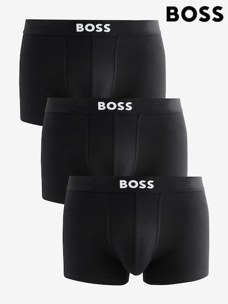 BOSS Black One Logo Boxers Trunks 3 Pack (H26207) | £45